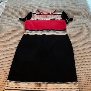 St. John Red and White Textured Garment